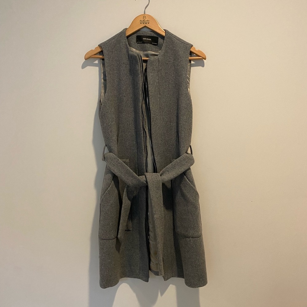 Gray Zara sleeveless trench - Picture 1 of 5